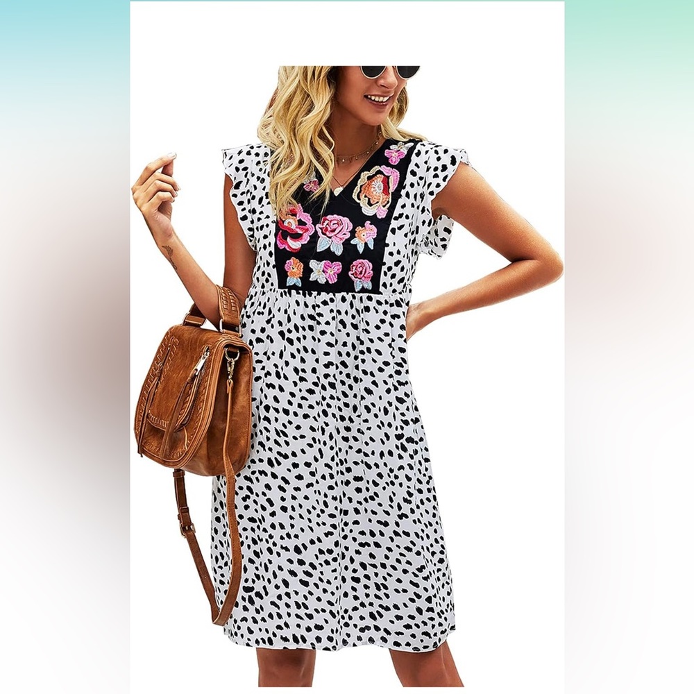 Women’s leopard babydoll dress